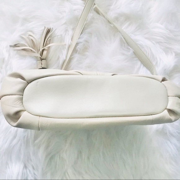 Tignanello Ivory Tassel Genuine Leather Crossbody - Picture 5 of 10